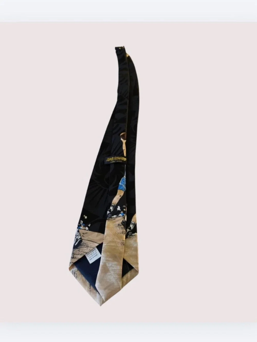 Vintage Dino Romaro Necktie Basketball New York City Hand Made Graphics